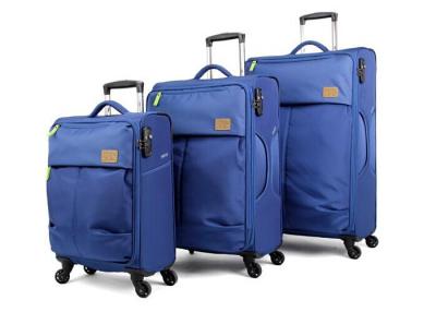 China Ultralight Nylon travel luggage set with aluminium retractable trolley and external skate wheels for sale