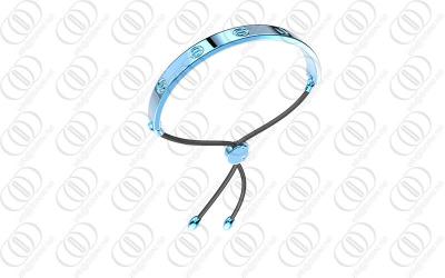 Chine Le bleu a plaqué le bracelet de l'acier inoxydable 316L pour Madame, le bracelet des hommes d'acier inoxydable à vendre