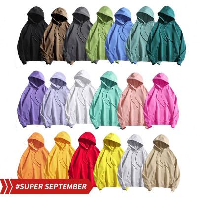 China high quality custom 380g Anti-wrinkle logo for fall and winter men and women, 100% cotton padded winter hoodie, oversized men's unisex hood for sale