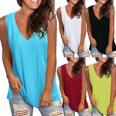 China Anti-wrinkle women plus size blouse solid color sleeveless fashion XXXXL plus size women's shirt for sale