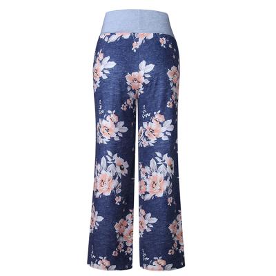 China New Women's Breathable Fashion Autumn Floral Print Pants Casual Loose Drawstring Home Use Comfortable Pants for sale