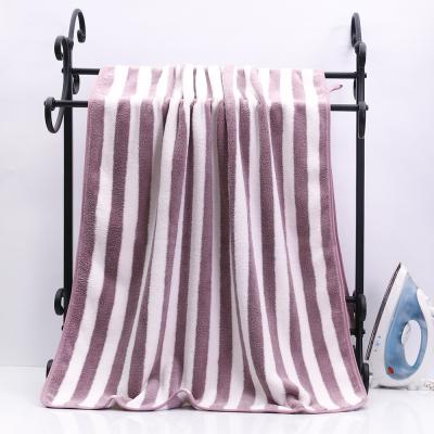 China Wholesale high quality coral towel child safe microfiber towel 300gsm microfiber fleece bath towel edgeless for sale