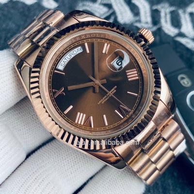 China Colors Day/Date 19 Movement 36 Mm 41mm Coffee Rose Gold Women Luxury Automatic Mechanical Dial Mens Sport Watch DateCal.2813 for sale