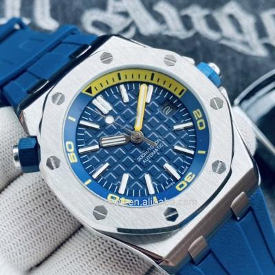 China Hot Selling Luxury Oak Day/Date Watch For Men Automatic Mechanical Movement Dial Watch 15710 Stainless Steel Mens Watches Blue Series for sale