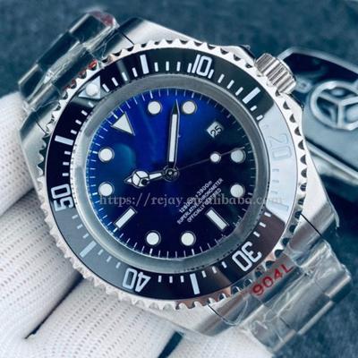 China NEWEST Mens Watch SEA-DWELLER Automatic Ceramic Stainless Steel Bezel 44mm Blue Day/Date 126660/Black Dial Cameron Diver Mens Watches for sale