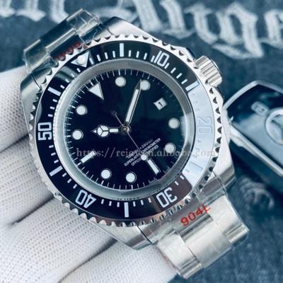 China Luxury Top Quality Sea-Dweller 116660 Day/Date Sapphire Glass Automatic Machinery Mens Bezel Ceramic Wrist Watch 44mm Men's Watches for sale