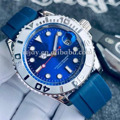 China Day/Date Quality Mens Watches Yacht Style 40mm Silver Dial Master Sapphire Glass Classic Model Folding Automatic Mechanical Wristwatch for sale