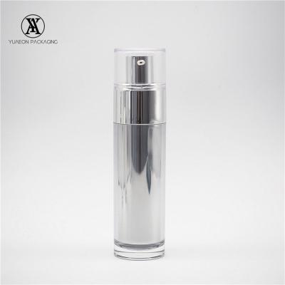 China Double Pump 50ml Empty Acrylic Luxury Cosmetic Airless Lotion Bottle Body Lotion Serum Wall for sale