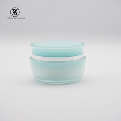 China Custom Empty Luxury Acrylic Cream Jar Luxury Colors 30g 50g Body Lotion Face Cream Container For Cosmetics 1oz for sale