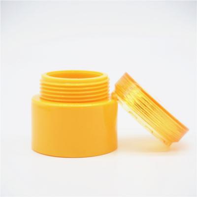 China Supplier 3g 5g Wholesale Orange Color Body Lotion Packaging Cosmetic Plastic Cream Jars With Plastic Lid for sale