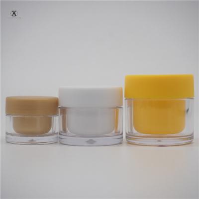 China 5g 10g 50g 30g 50g 200g 300g body lotion 5g 10g 50g 300g Double-layer jar plastic jars clear cosmetic plastic jar cosmetic jar for sale