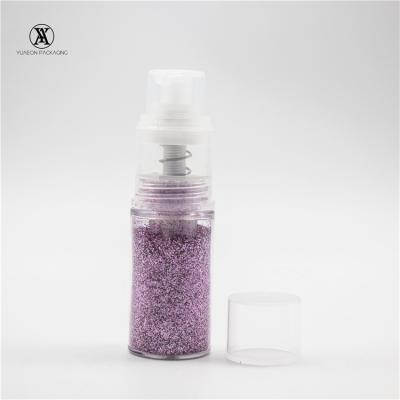 China Portable Plastic Cosmetic Makeup Small Glitter Powder Blast Powder 14ml Empty Spray Bottle for sale