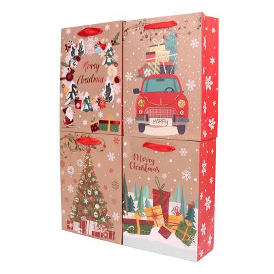 China Recyclable Merry Christmas Christmas Gift Bags Luxury Xmas Gift Bags Large Paper Gift Bags for sale