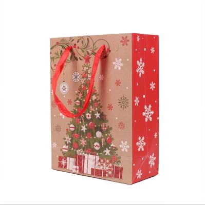 China Reusable Paper Christmas Gift Bag Merry Christmas Gift Bag Recyclable Paper Christmas Gift Bags for sale