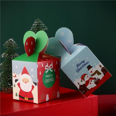 China Gift & Creative Craft Christmas Eve Gift Box Apple Christmas DIY Candy Gift Box Christmas Gift Wrapping Box for sale