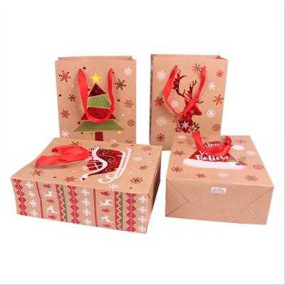 China Lovely Recyclable Christmas Paper Gift Bags Christmas Gift Bags Christmas Paper Bag Gift Bags For Gift for sale