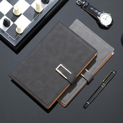 China wholesaleA5Notebook magnetic factory with silicone cover set business conference notebook coverlogoNotepad for sale