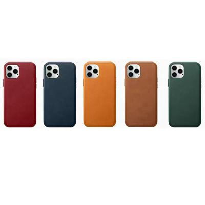 China High Quality Magnetic Shockproof Leather Cover Wireless FAS Mobile Phone Charging Case For iPhone 12 13 pro max for sale