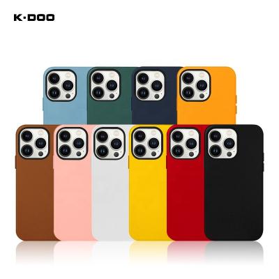 China Full PU PC Shell Cover K DOO Noble Collection Shockproof Protective Leather Phone Case For iPhone 13 12 pro max for sale