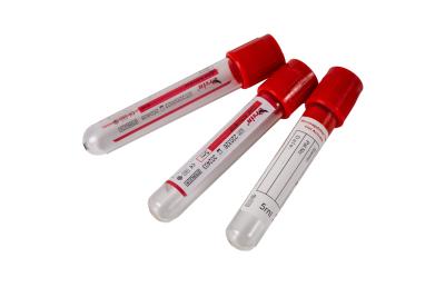 China Red Glass Vacutainer Tubes Clot Activator Vacuum Blood Test Tube For Lab Testing for sale