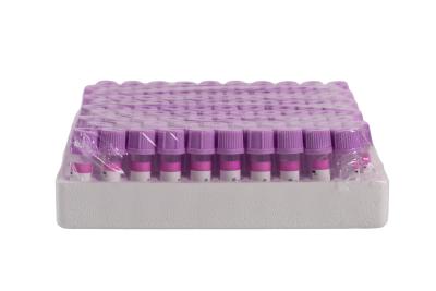 China 0.5ml 1ml 2ml EDTA Vacutainer Tubes Purple Top Blood Collection Tube for sale