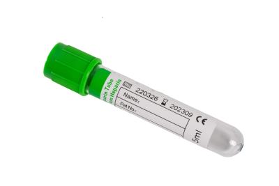 China 1ml 2ml Lithium Heparin Blood Collection Tubes Dark Green Lithium Heparin Tube for sale