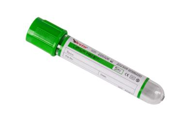 China Sodium Heparin Plasma Tube 7ml 8ml 9ml Green Plasma Separator Tube for sale