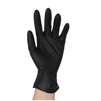 China Chinese Black Examination Nitrile Gloves Disposable Nitrile Gloves Supply Powder Free for sale