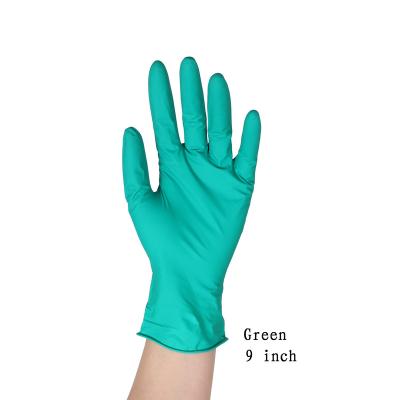 China Factory Green Customized 100% White Nitrile Examination Hand Gloves Nitrile Examination Use Clean for sale