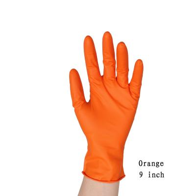 China Wholesale factory price orange disposable nitrile gloves promote cheap nitrile safety gloves for examination for sale