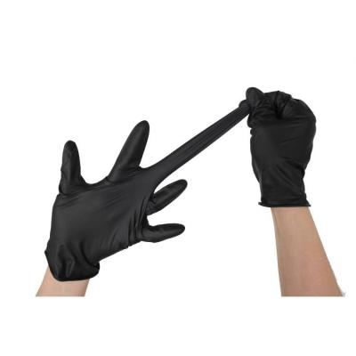 China Nitrile Black and White Disposable Nitrile Gloves Best Examination Gloves for Safety for sale