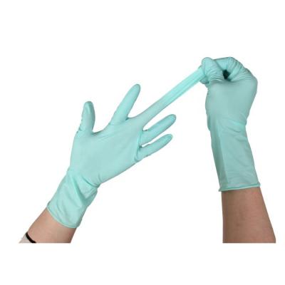 China Nitrile Manufacturer 12 Inches Green Medical Nitrile Gloves Disposable Examination Gloves for sale