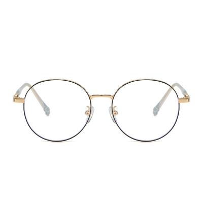 China Optical frames for myopia ZOWIN Model 5055 round metal optical frame blue light blocking eyeglasses for frame custom logo frame ready stock glasses for sale