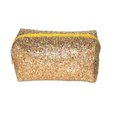 China New Design Fashion Small Sequin Cosmetic Storage Bag Square Evening Makeup Bag for sale