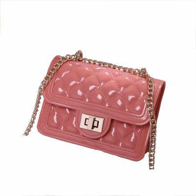 China Hot Selling High Quality Simple Design Girls Jelly Candy Elegant PVC Party Around Jelly Bags Square Shoulder Bag for sale