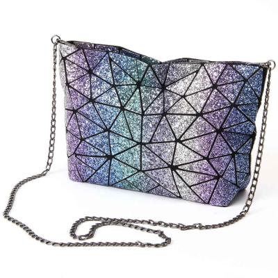 China 2021 Light Weight Fashion Women Bags Wholesale PU Sling Ladies Elegant Leather Custom Geometric Shoulder Bags for sale