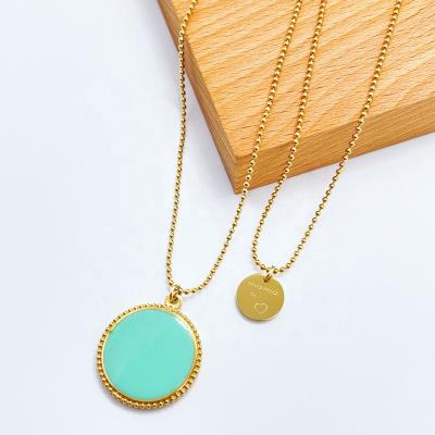 China CLASSIC Custom Stainless Steel Jewelry 14k Gold Plated Jewelry Layered Jewelry Necklace For Girls for sale