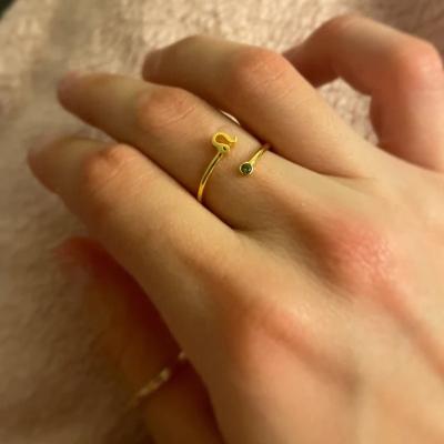 China FASHIONABLE Custom Birthstone Anti Tarnish Ring Personalized Gift Mother 12 Zodiacs Sign Stainless Steel Jewelry for sale