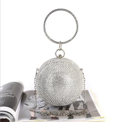 China Wholesale high quality China supplier fashionable women clutch bags hand dinner bags for party diamante beaded ball shaped box dinner purse for sale