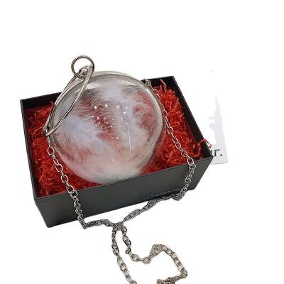 China High Quality Fashion 2021 Sexy Women Party Bags Cute Ring Round Bags Girls Spherical Transparent Handbags Ladies Shoulder Bags High Quality for sale