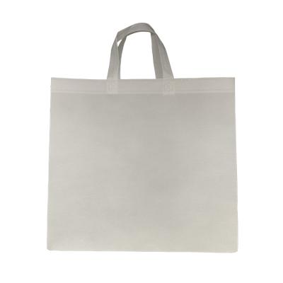 China Ultrasonic Heating Handled RPET Non Woven Tote Bag Of New Material White By Welding for sale