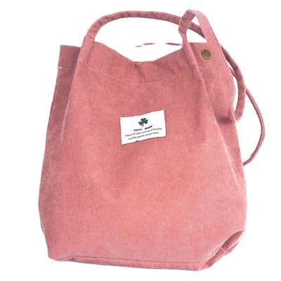 China High Quality Large Grocery Custom Tote Bag Corduroy Women's Bag Large Capacity Shopping Bag for sale