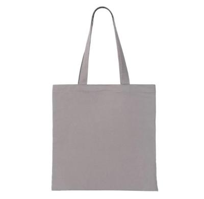 China Durable Handled Cotton Shopping Bag Gray Handbag Women Tote Bag for sale