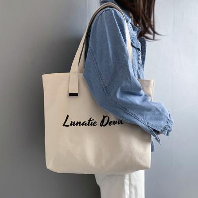 China BIODEGRADABLE Women's Canvas Shopping Bag Large Tote Bag For Women Cotton Cloth Ladies Shoulder Bag 2021 for sale