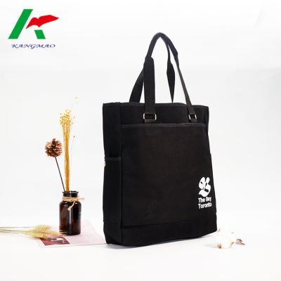 China Recyclable black color 10OZ cotton shopping tote recycelbar recycle bag custom BSCI/SEDEX audit logo cotton bag made in China for sale