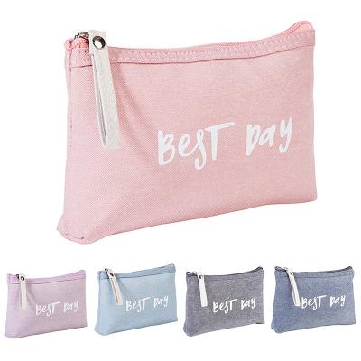 China Cotton Handled Cosmetic Bags Makeup Organizer Portable Women Toiletry Bag Travel Wash Pouch Cosmetic Bag for sale