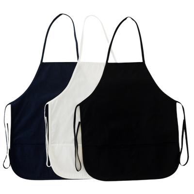 China 100% Eco-friendly Logo Printed Cotton Cheap Custom Kitchens Apron For Cooking Cleaning Chef for sale