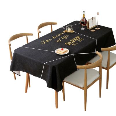 China Custom Waterproof Printing Waterproof Rectangular Table Cloth Cotton Linen Table Cloth For Weddings Decorations for sale