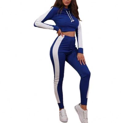 China New Fashion Women Training Clothing Anti-UV Casual Two Piece Zipper Set Jogging Wear With Hood for sale