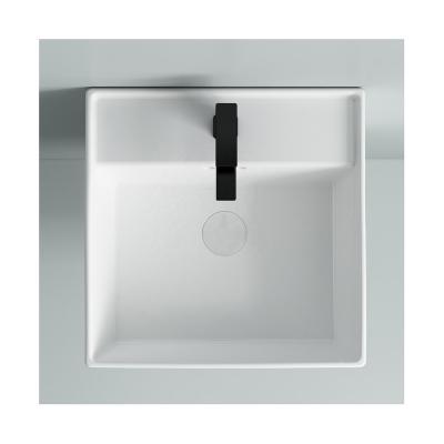 China Good Quality Wash Basin Bathroom Wall Hung Marble Wash Basins Artificial Stone Bathroom Sink for sale